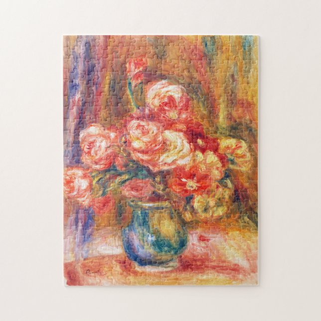 Quebra-cabeça Vase de Rosas por Pierre-Auguste Renoir (Vertical)