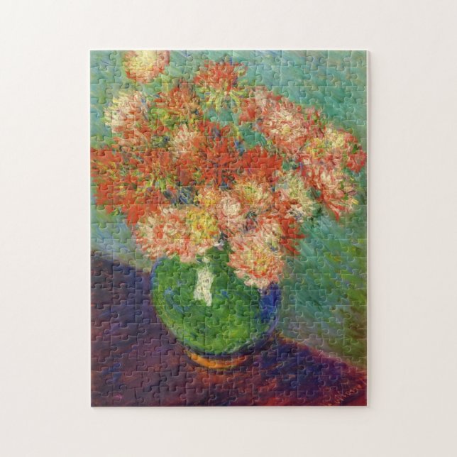Quebra-cabeça Vase dos crisântemos Monet Fine Art (Vertical)