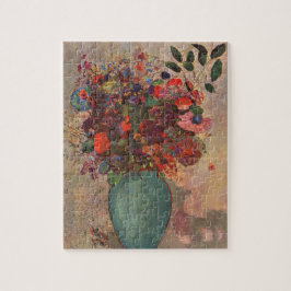 Quebra-cabeça Vase Turca por Odilon Redon, Flores Vintage Art