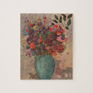 Quebra-cabeça Vase Turca por Odilon Redon, Flores Vintage Art