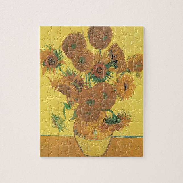 Quebra-cabeça Vaso com Quinze Girassóis de Vincent van Gogh (Vertical)