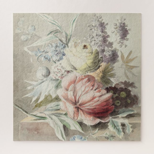 Quebra-cabeça Vaso de Flor Rosa Bonito (Vertical)