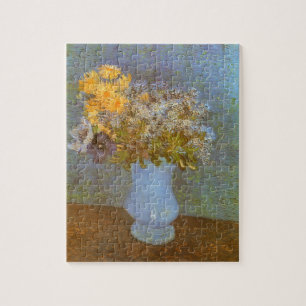 Quebra-cabeça Vaso de Lilases, Margaridas, Anêmonas de Vincent v