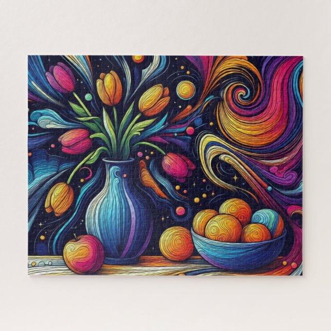 Quebra-cabeça Vaso de Tulipas (Horizontal)