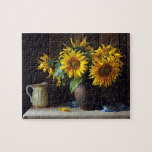 Quebra-cabeça Vaso Russo dos Sunflower Floral