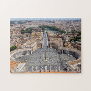 Quebra-cabeça Vaticano, Itália: Rua, a vista aérea de Peter Sq