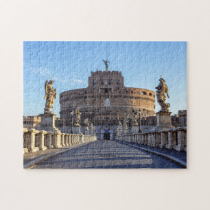 Quebra-cabeça Vazia Ponte Sant'Angelo ao amanhecer - Roma, Itál