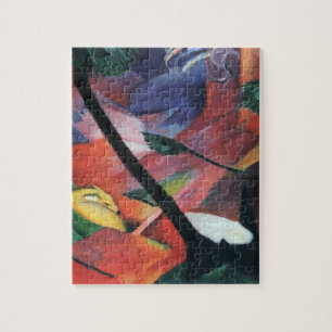 Quebra-cabeça Veado na Floresta II por Franz Marc; Reh im Walde
