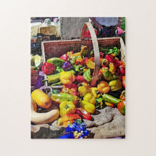 Quebra-cabeça Vegetais coloridos no mercado de um agricultor
