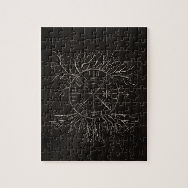Quebra-cabeça Vegvisir e árvore de vida Yggdrasil (Vertical)