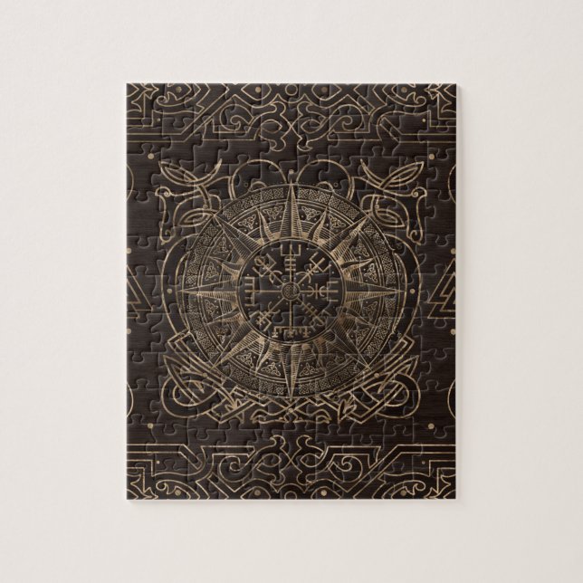 Quebra-cabeça Vegvisir - Ornamento de Compass Viking (Vertical)