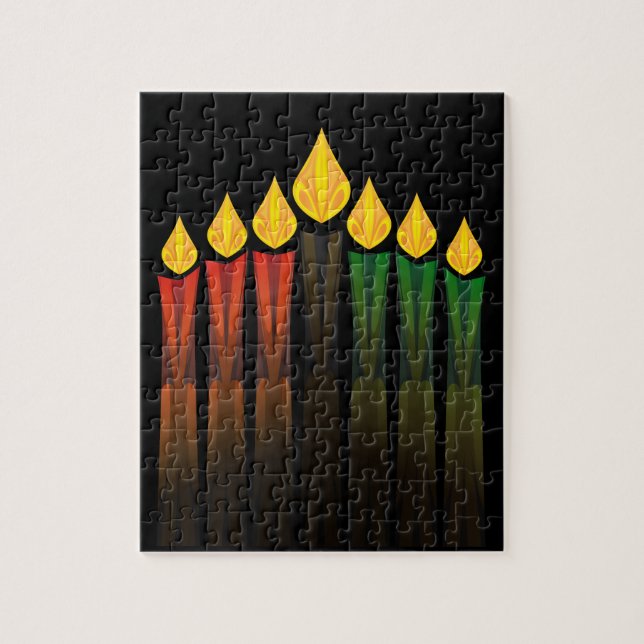 Quebra-cabeça velas kwanzaa (Vertical)