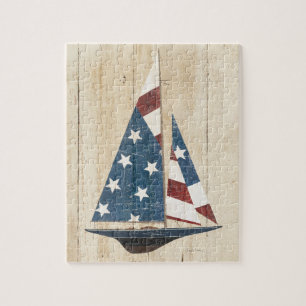 Quebra-cabeça Veleiro com bandeira americana
