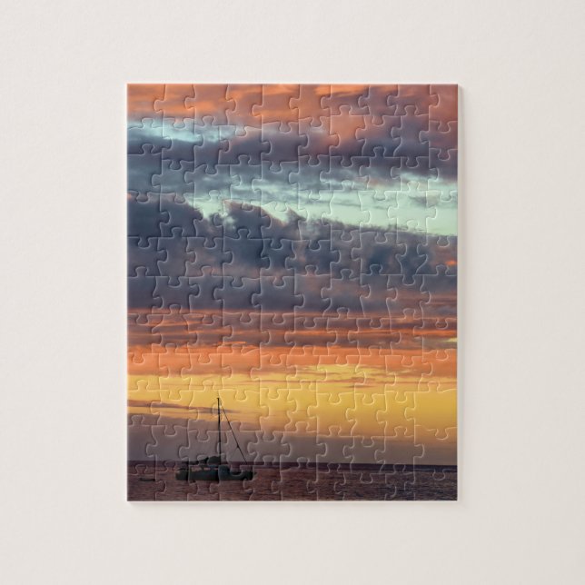 Quebra-cabeça Velejando para o Hawaii Sunset - 8x10 - 110 pcs. (Vertical)