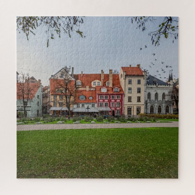 Quebra-cabeça Velha cidade de Riga no outono (Vertical)