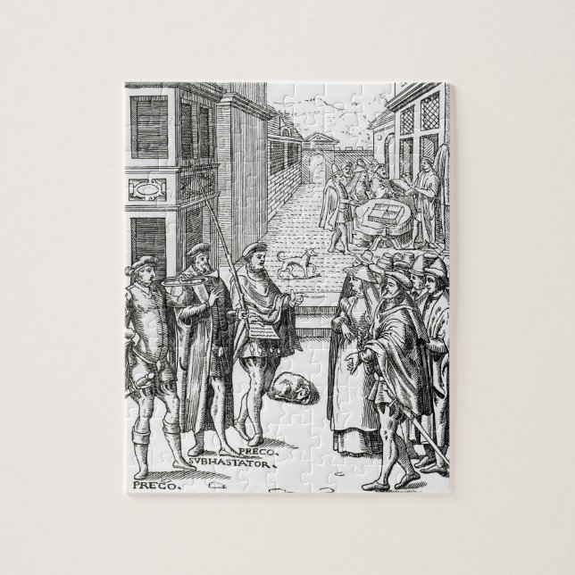 Quebra-cabeça Venda pelo Crier de cidade, após um woodcut 'no (Vertical)