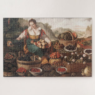 Quebra-cabeça Vendedor de Frutas por Vincenzo Campi Painting