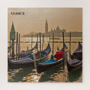Quebra-cabeça Venetian Gondolas, Veneza Itália Jigsera Quebra-ca
