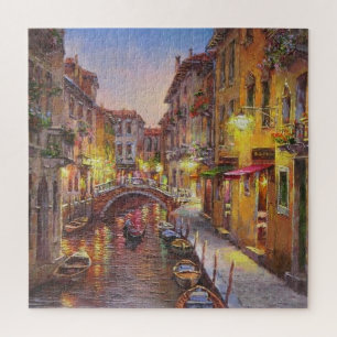 Quebra-cabeça Veneza, gondolier, gondola, cozinha veneziana