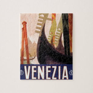 Quebra-cabeça Venezia, Veneza, Itália Gôndolas Arte de Viagem Vi