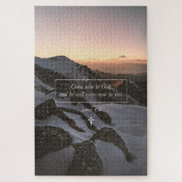 Quebra-cabeça Venha Perto de Deus James 4: 8 Bíblias Cristãs Ver