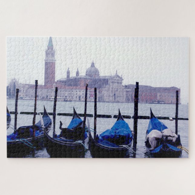 Quebra-cabeça Venice Itália Viagem Grande Canal Gondolas (Horizontal)