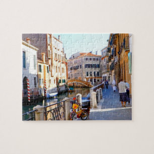 Quebra-cabeça Venice walkway, por canal do rio italiano, Itália