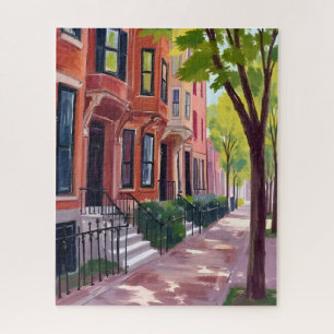 Quebra-cabeça Verão em Boston Brownstones de Massachusetts