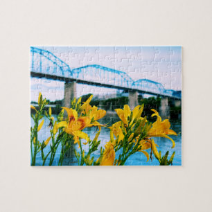 Quebra-cabeça Verão em Chattanooga - Ponte da Rua Walnut 8x10