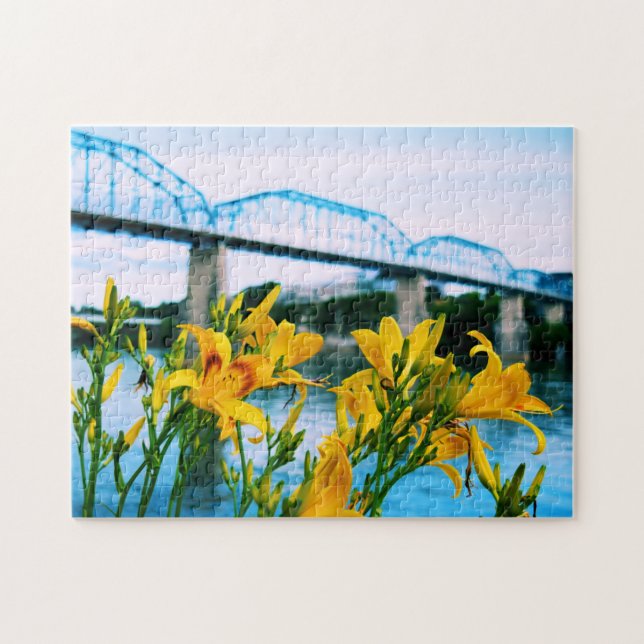 Quebra-cabeça Verão em Chattanooga - Ponte Walnut Street 11x14 (Horizontal)