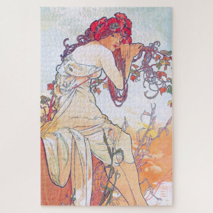 Quebra-cabeça Verão (Quatro Assentos), Alphonse Mucha