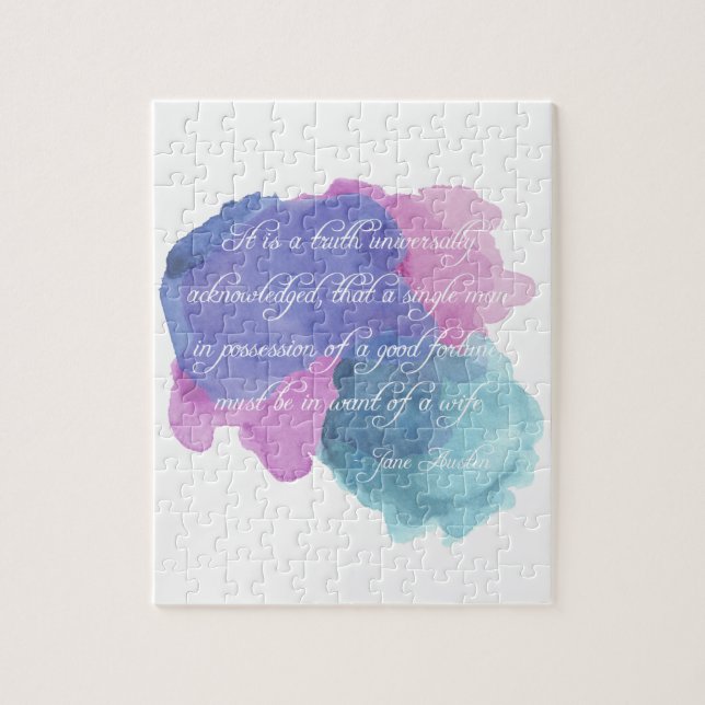 Quebra-cabeça Verdade de Jane Austen- reconhecida universal (Vertical)