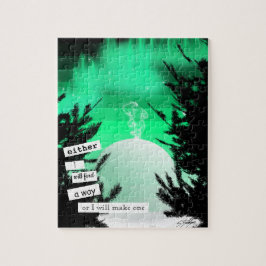 Quebra-cabeça Verde Aurora Igloo por Sara Motolane