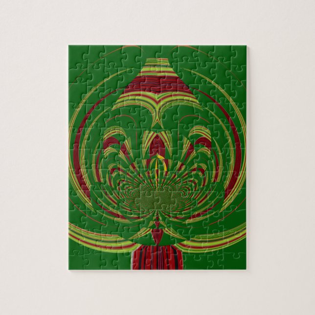 Quebra-cabeça Verde Floral (Vertical)