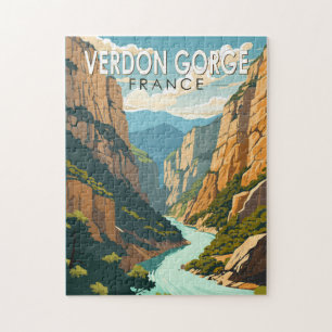 Quebra-cabeça Verdon Gorge France Viagem Art Vintage