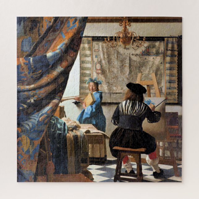 Quebra-cabeça Vermeer - A Arte da Pintura (Vertical)