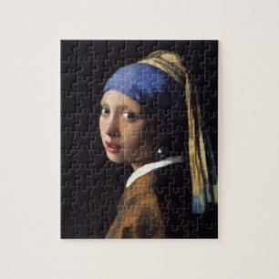 Quebra-cabeça Vermeer Girl Pearl Enarrando pintura de arte