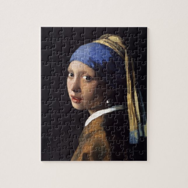 Quebra-cabeça Vermeer Girl Pearl Enarrando pintura de arte (Vertical)