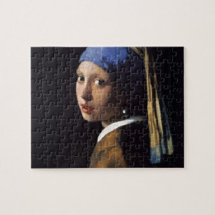 Quebra-cabeça Vermeer Girl Pearl Enarrando pintura de arte
