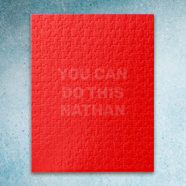 Quebra-cabeça Vermelho Cor Sólido Você Pode Fazer  (Criador carregado)