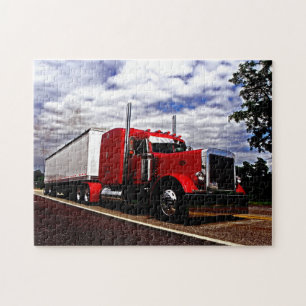 Quebra-cabeça vermelho de Sensenig Peterbilt 379