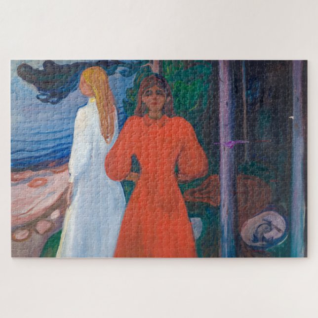 Quebra-cabeça Vermelho e Branco | Edvard Munch | (Horizontal)