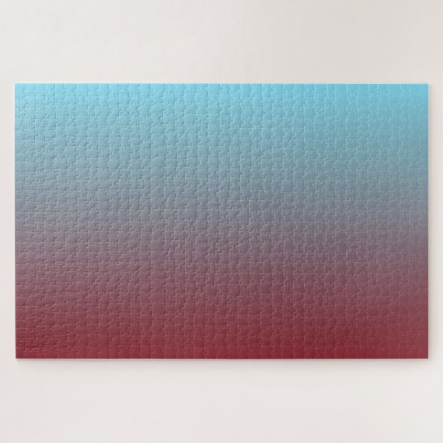 Quebra-cabeça Vermelho Escuro a Azul Claro Gradiente Horizontal  (Horizontal)