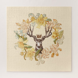 Quebra-cabeça Verniz Moderno Vintage Verdinho Russo Flor Rosa