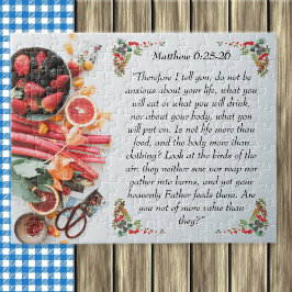 Quebra-cabeça Verso de bíblia inspiracional de Matthew 6:25