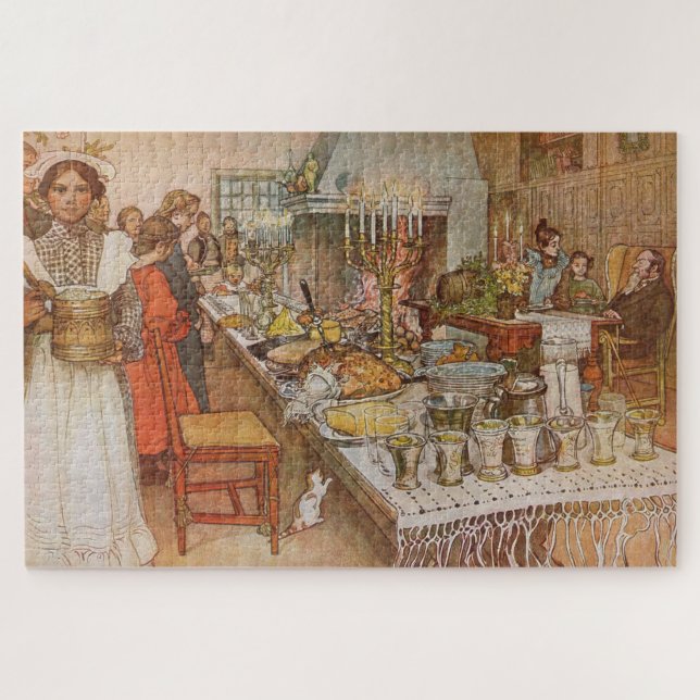 Quebra-cabeça Véspera de Natal Julaftonen por Carl Larsson (Horizontal)