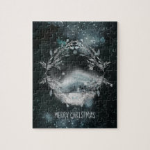 Vestido da família Elegante da Cena de Inverno