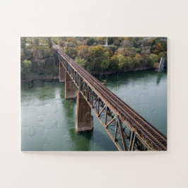 Quebra-cabeça Via aérea fotográfica e ferroviária no Rio Potomac