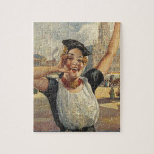 Quebra-cabeça Viagem aérea de Holland do vintage