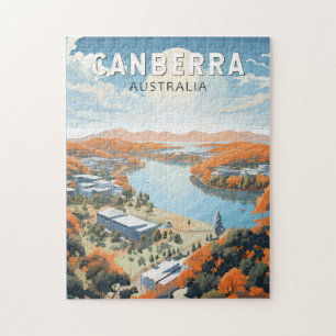Quebra-cabeça Viagem Art Vintage da Austrália Camberra